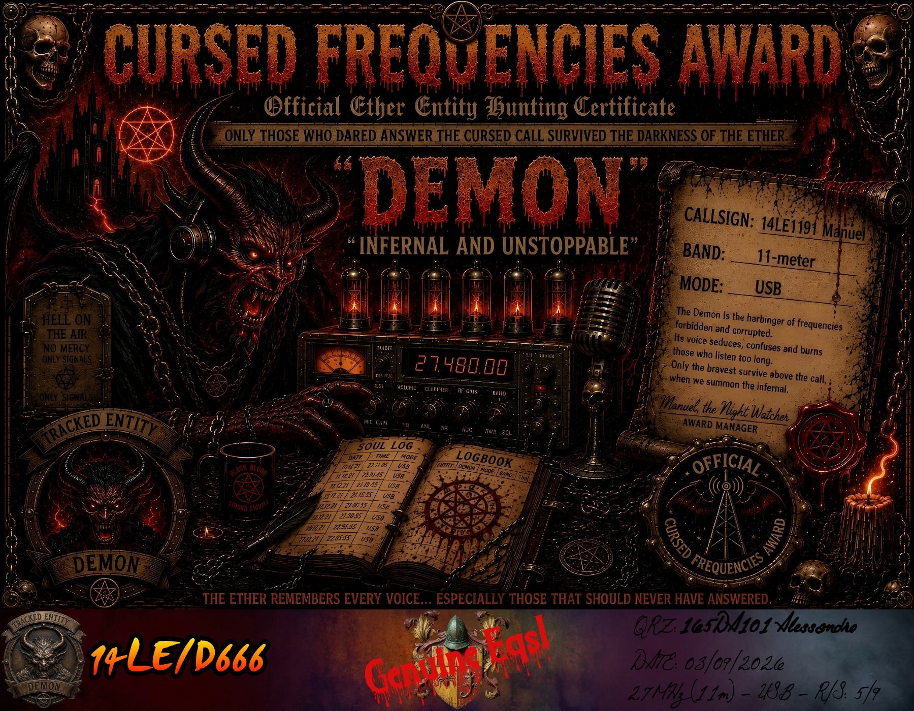 eQSL 165DA101 Alessandro